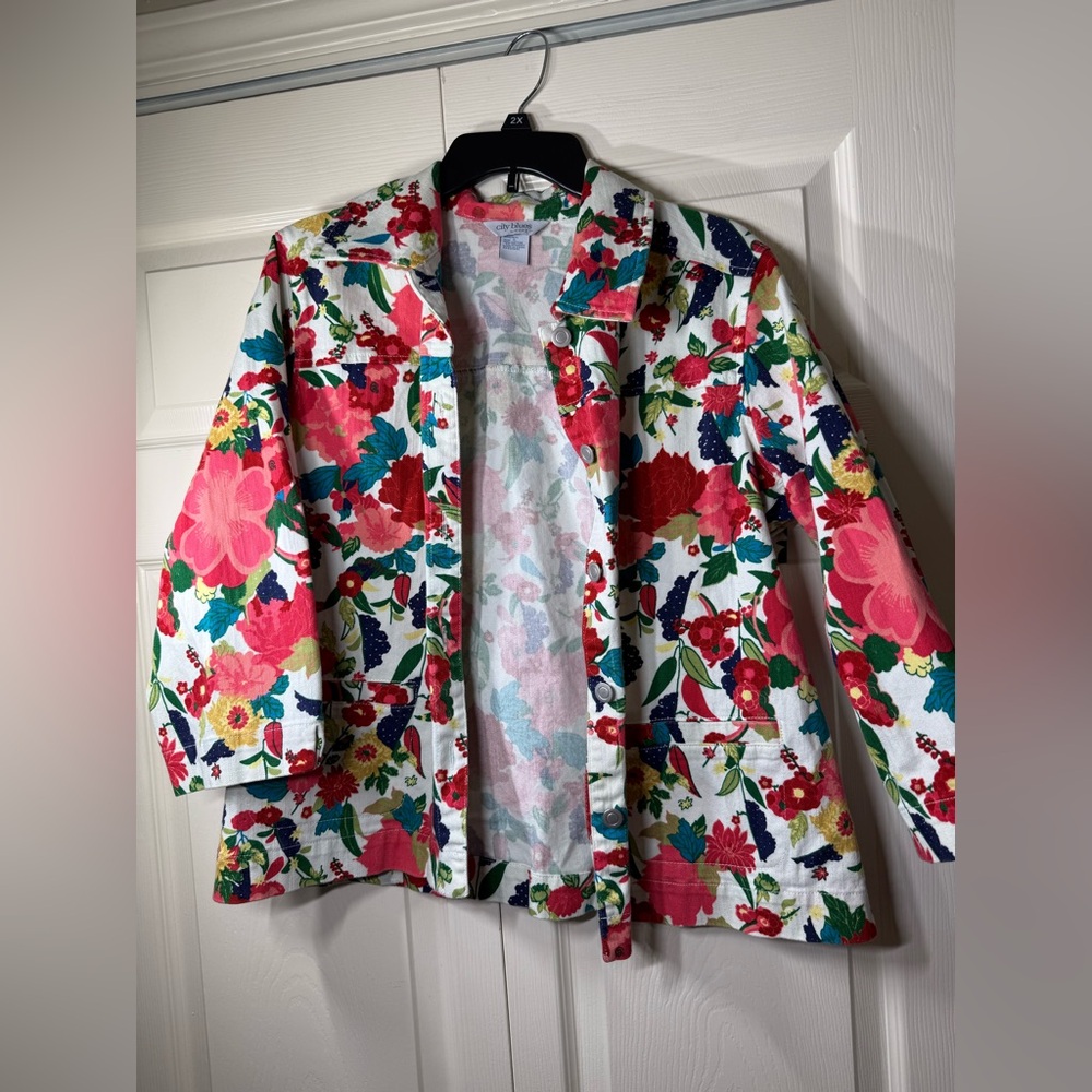 City Blues Koret‎ Women’s Floral Cottagecore Button Down Jacket